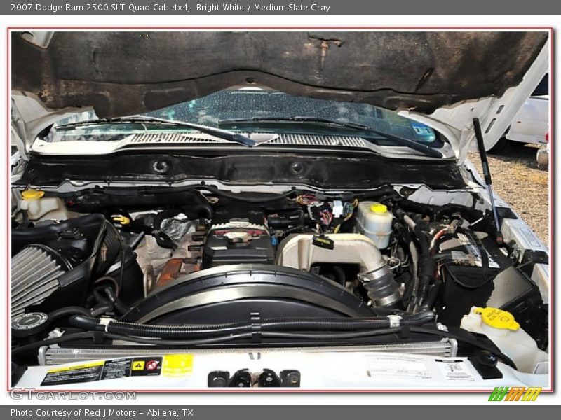 Bright White / Medium Slate Gray 2007 Dodge Ram 2500 SLT Quad Cab 4x4