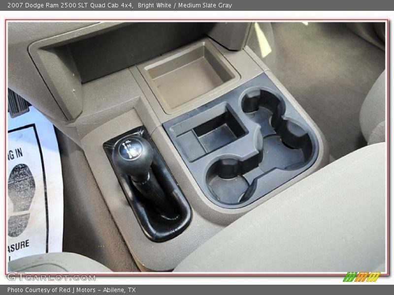Bright White / Medium Slate Gray 2007 Dodge Ram 2500 SLT Quad Cab 4x4