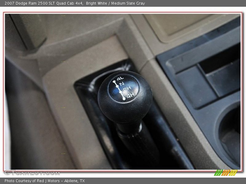 Bright White / Medium Slate Gray 2007 Dodge Ram 2500 SLT Quad Cab 4x4