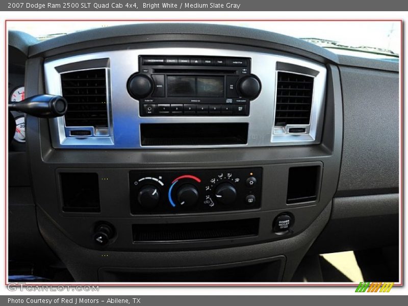 Bright White / Medium Slate Gray 2007 Dodge Ram 2500 SLT Quad Cab 4x4