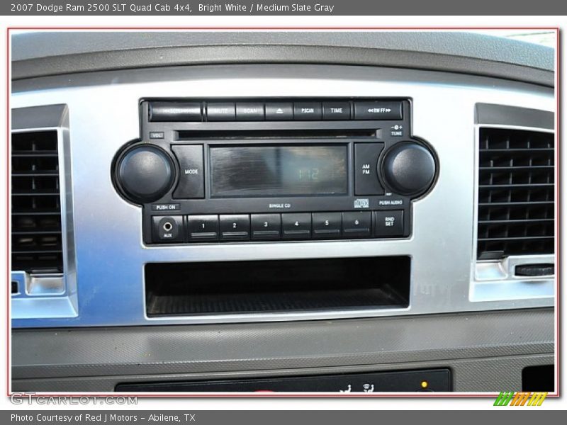 Bright White / Medium Slate Gray 2007 Dodge Ram 2500 SLT Quad Cab 4x4