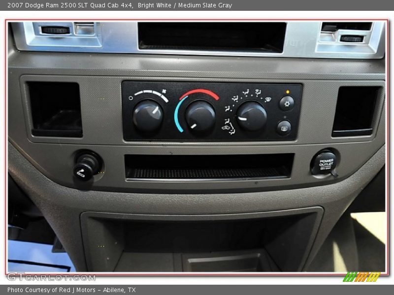 Bright White / Medium Slate Gray 2007 Dodge Ram 2500 SLT Quad Cab 4x4