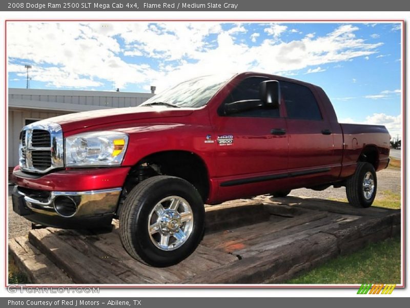 Flame Red / Medium Slate Gray 2008 Dodge Ram 2500 SLT Mega Cab 4x4