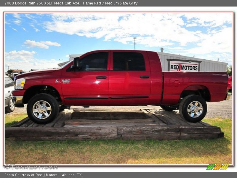 Flame Red / Medium Slate Gray 2008 Dodge Ram 2500 SLT Mega Cab 4x4