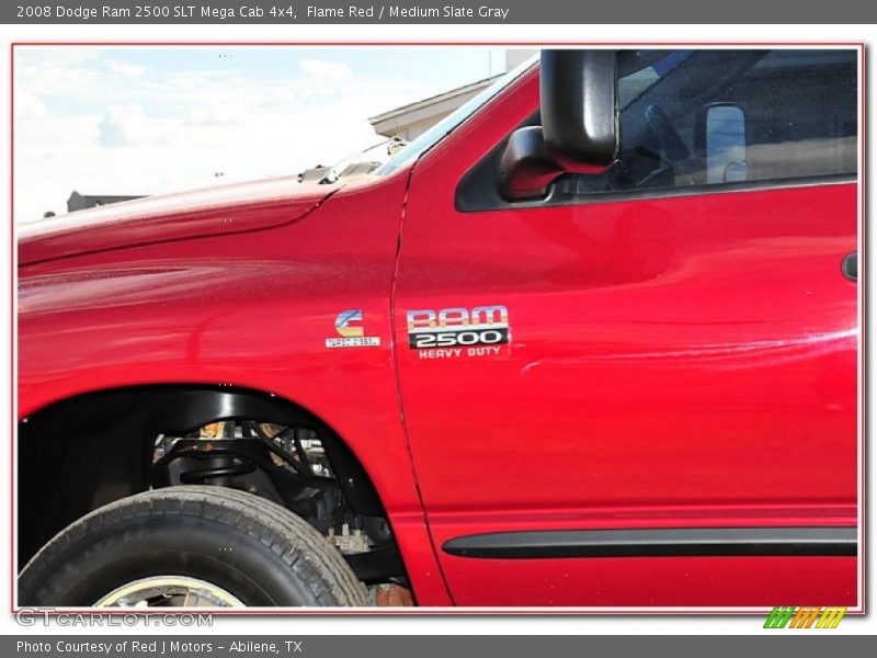 Flame Red / Medium Slate Gray 2008 Dodge Ram 2500 SLT Mega Cab 4x4