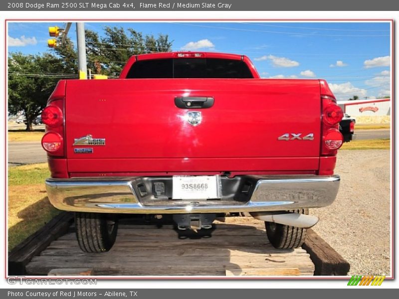 Flame Red / Medium Slate Gray 2008 Dodge Ram 2500 SLT Mega Cab 4x4