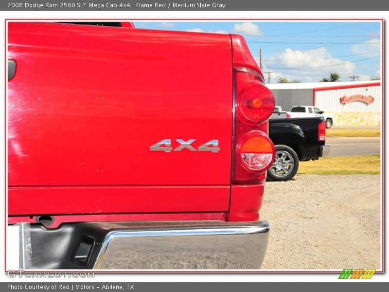 Flame Red / Medium Slate Gray 2008 Dodge Ram 2500 SLT Mega Cab 4x4
