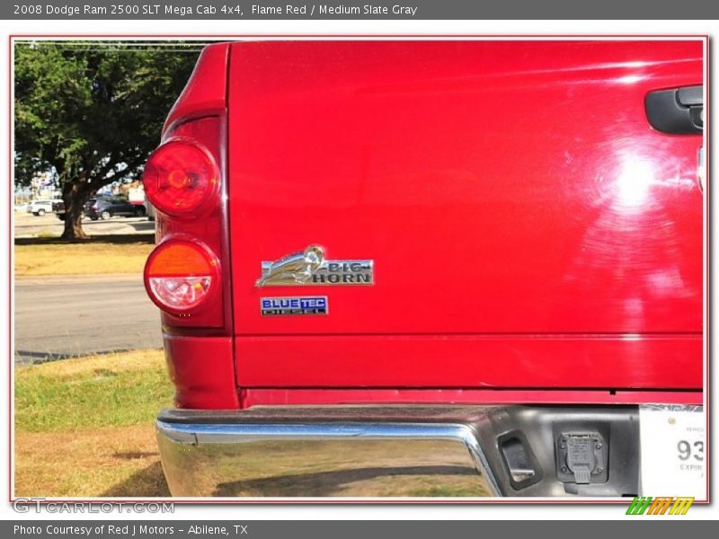 Flame Red / Medium Slate Gray 2008 Dodge Ram 2500 SLT Mega Cab 4x4