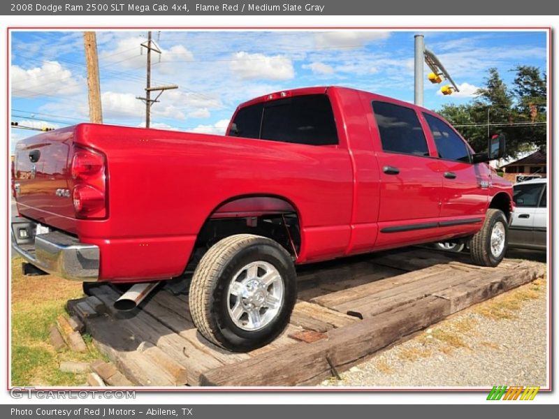 Flame Red / Medium Slate Gray 2008 Dodge Ram 2500 SLT Mega Cab 4x4