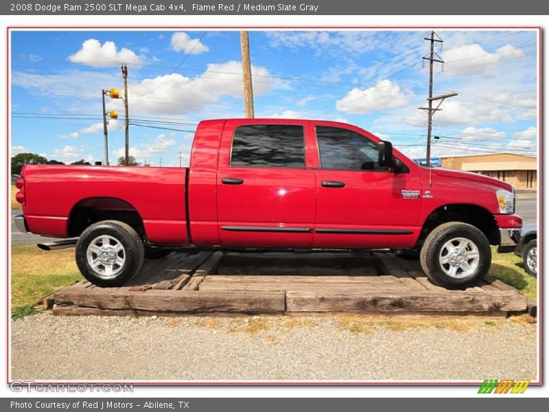Flame Red / Medium Slate Gray 2008 Dodge Ram 2500 SLT Mega Cab 4x4