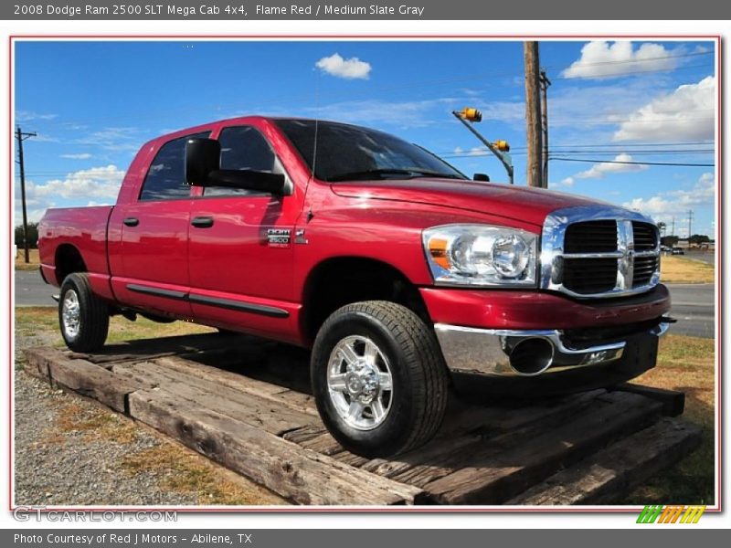 Flame Red / Medium Slate Gray 2008 Dodge Ram 2500 SLT Mega Cab 4x4