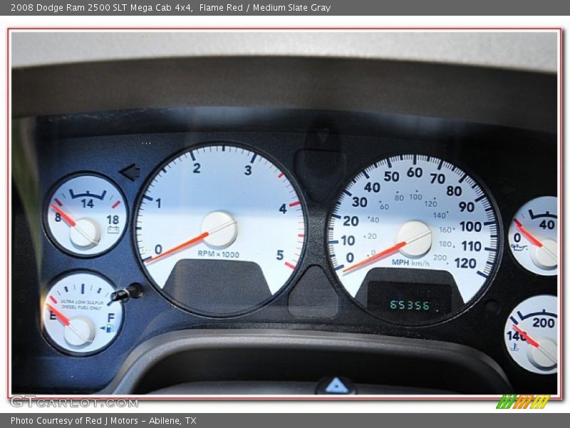 Flame Red / Medium Slate Gray 2008 Dodge Ram 2500 SLT Mega Cab 4x4