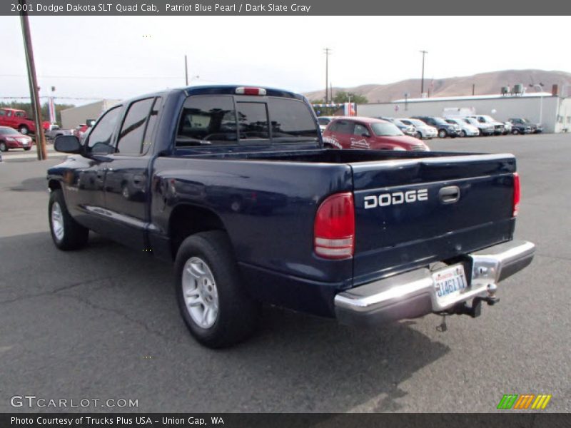 Patriot Blue Pearl / Dark Slate Gray 2001 Dodge Dakota SLT Quad Cab