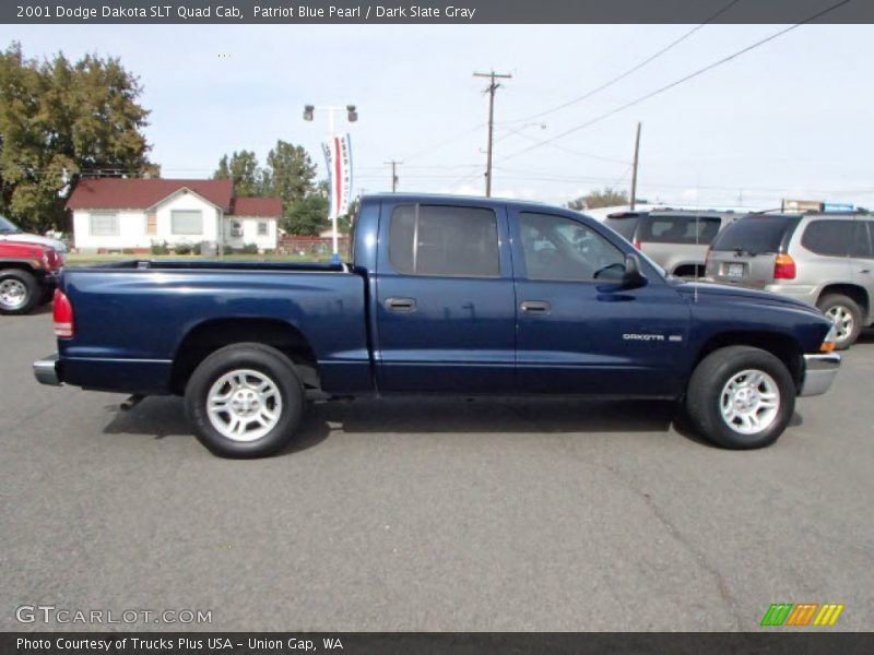 Patriot Blue Pearl / Dark Slate Gray 2001 Dodge Dakota SLT Quad Cab