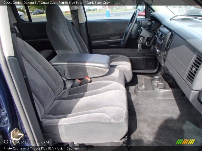 Patriot Blue Pearl / Dark Slate Gray 2001 Dodge Dakota SLT Quad Cab