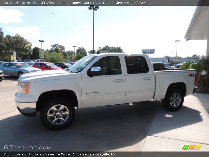 Summit White / Very Dark Cashmere/Light Cashmere 2012 GMC Sierra 1500 SLT Crew Cab 4x4