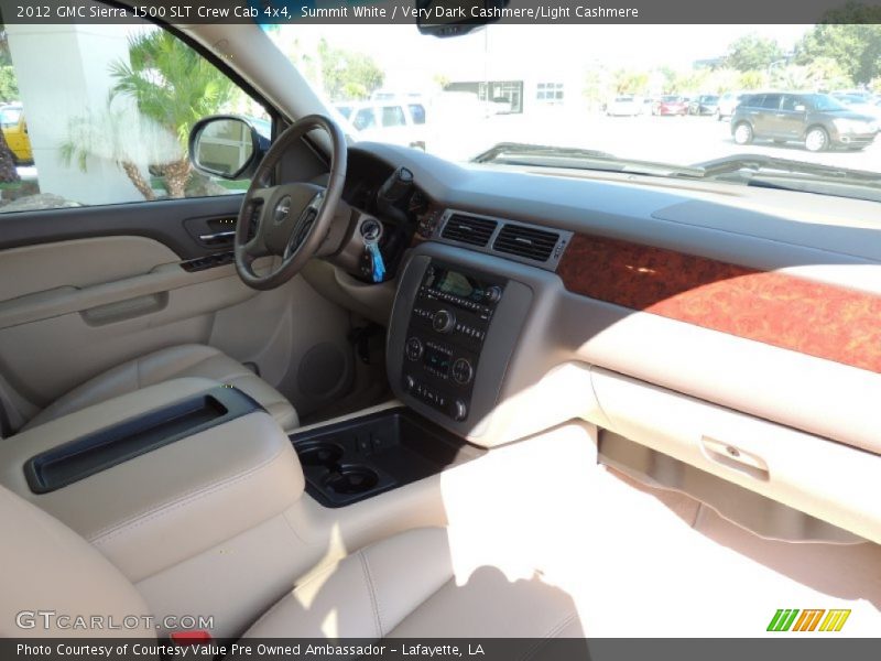 Summit White / Very Dark Cashmere/Light Cashmere 2012 GMC Sierra 1500 SLT Crew Cab 4x4
