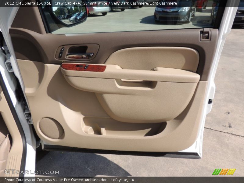 Summit White / Very Dark Cashmere/Light Cashmere 2012 GMC Sierra 1500 SLT Crew Cab 4x4