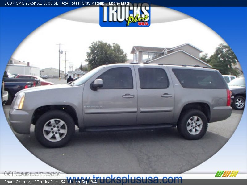 Steel Gray Metallic / Ebony Black 2007 GMC Yukon XL 1500 SLT 4x4