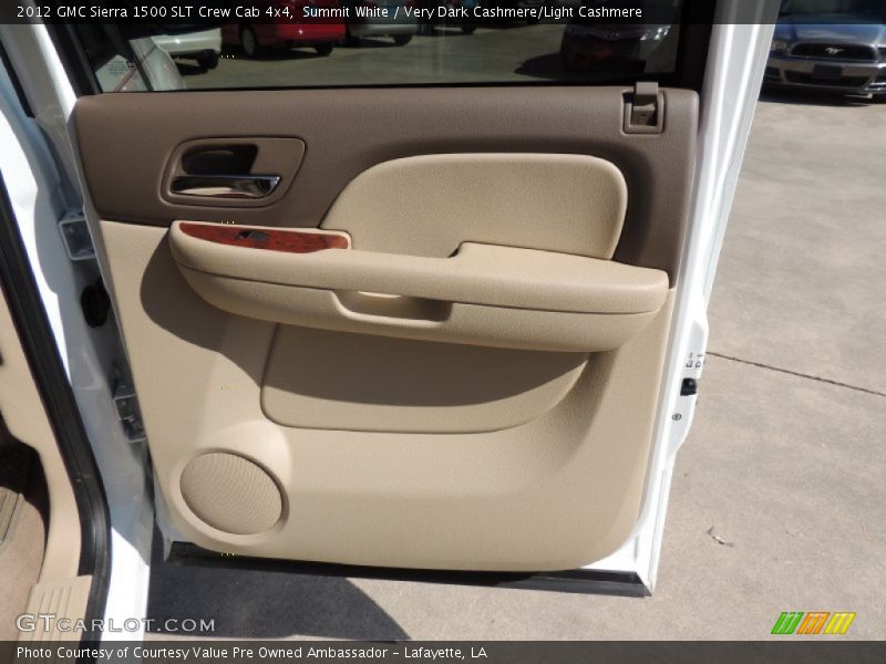Summit White / Very Dark Cashmere/Light Cashmere 2012 GMC Sierra 1500 SLT Crew Cab 4x4