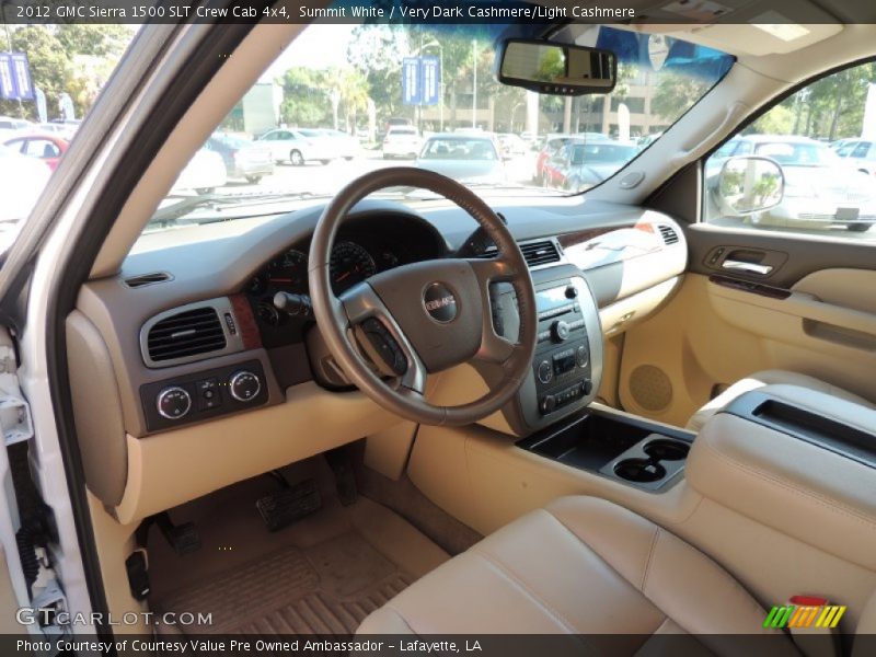 Summit White / Very Dark Cashmere/Light Cashmere 2012 GMC Sierra 1500 SLT Crew Cab 4x4