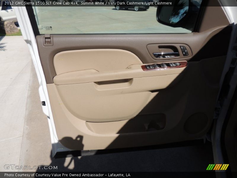 Summit White / Very Dark Cashmere/Light Cashmere 2012 GMC Sierra 1500 SLT Crew Cab 4x4