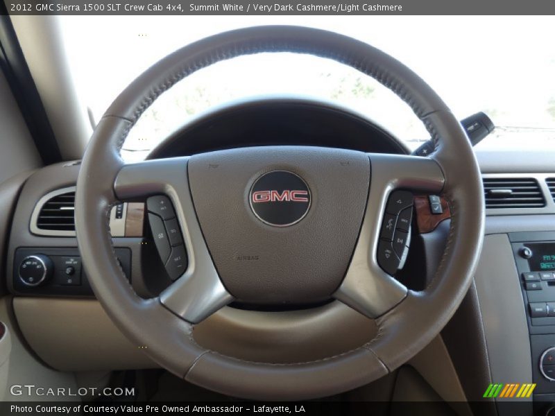 Summit White / Very Dark Cashmere/Light Cashmere 2012 GMC Sierra 1500 SLT Crew Cab 4x4