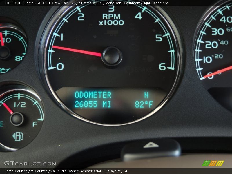 Summit White / Very Dark Cashmere/Light Cashmere 2012 GMC Sierra 1500 SLT Crew Cab 4x4