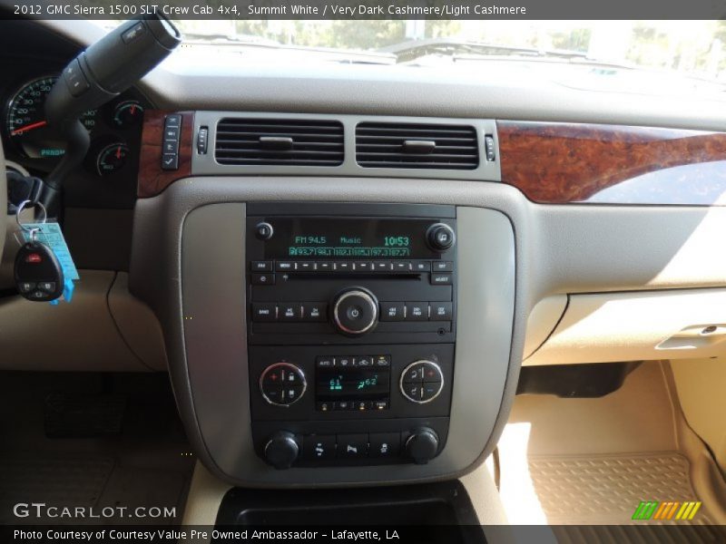 Summit White / Very Dark Cashmere/Light Cashmere 2012 GMC Sierra 1500 SLT Crew Cab 4x4