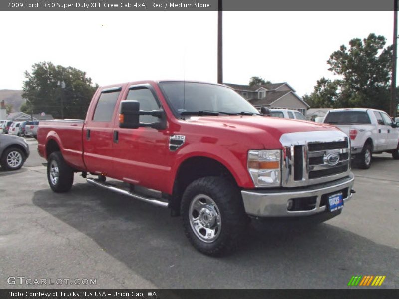 Red / Medium Stone 2009 Ford F350 Super Duty XLT Crew Cab 4x4