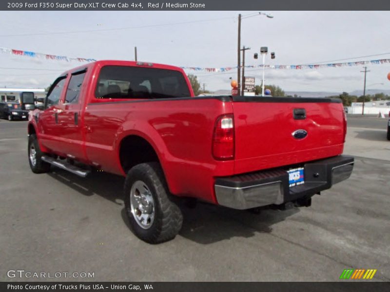 Red / Medium Stone 2009 Ford F350 Super Duty XLT Crew Cab 4x4