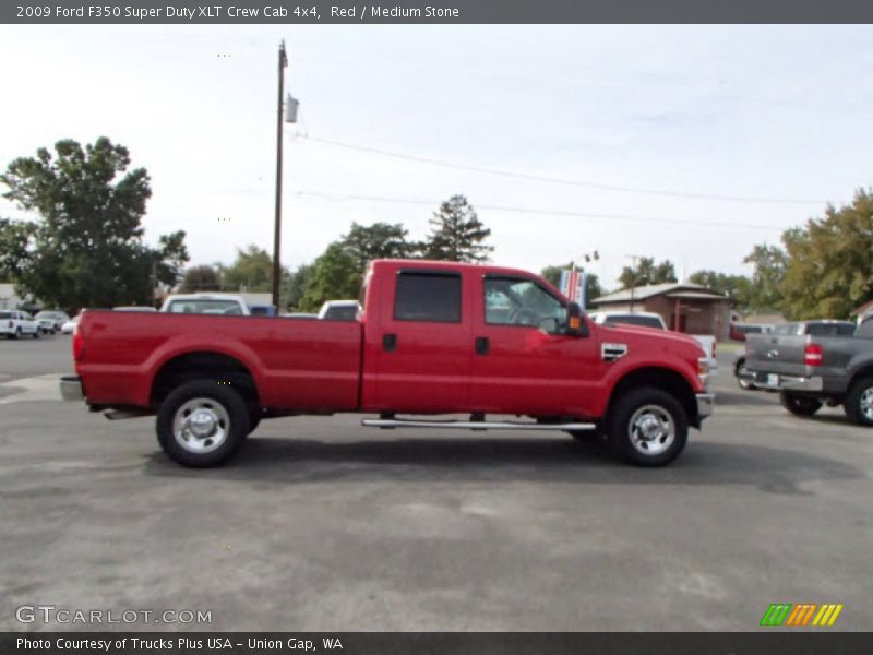 Red / Medium Stone 2009 Ford F350 Super Duty XLT Crew Cab 4x4
