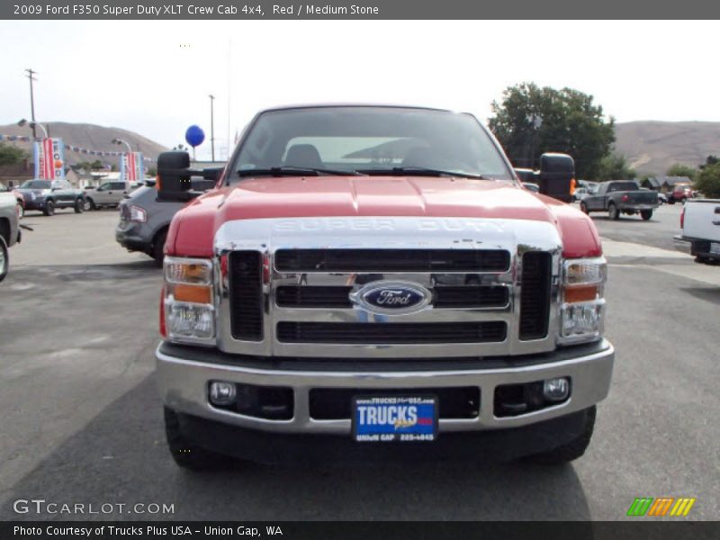 Red / Medium Stone 2009 Ford F350 Super Duty XLT Crew Cab 4x4