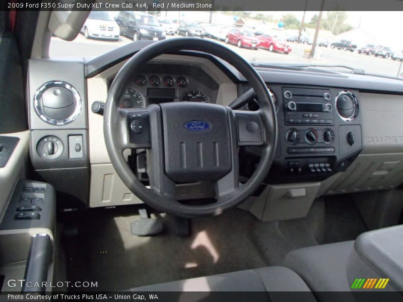 Red / Medium Stone 2009 Ford F350 Super Duty XLT Crew Cab 4x4
