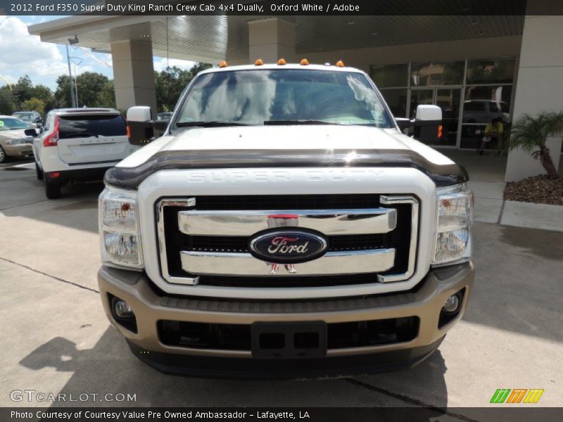 Oxford White / Adobe 2012 Ford F350 Super Duty King Ranch Crew Cab 4x4 Dually