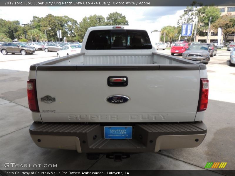 Oxford White / Adobe 2012 Ford F350 Super Duty King Ranch Crew Cab 4x4 Dually