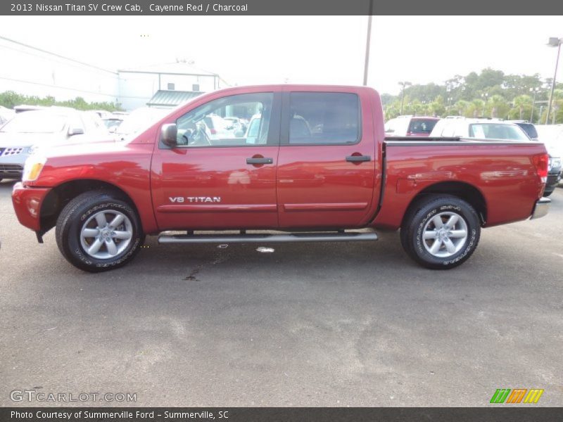 Cayenne Red / Charcoal 2013 Nissan Titan SV Crew Cab