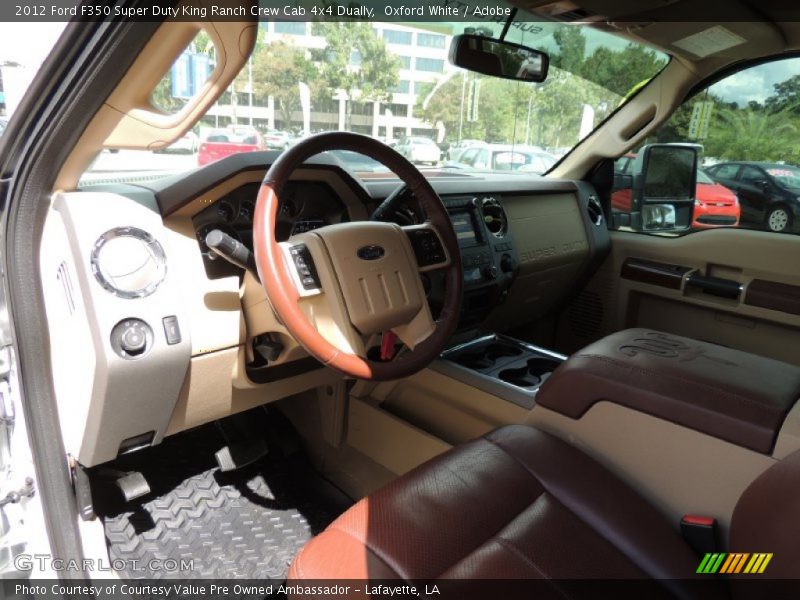Oxford White / Adobe 2012 Ford F350 Super Duty King Ranch Crew Cab 4x4 Dually