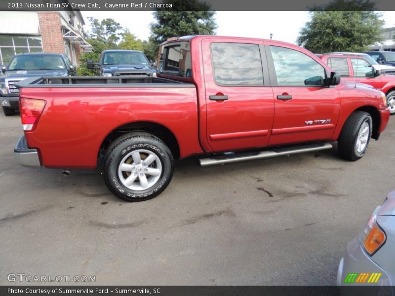 Cayenne Red / Charcoal 2013 Nissan Titan SV Crew Cab