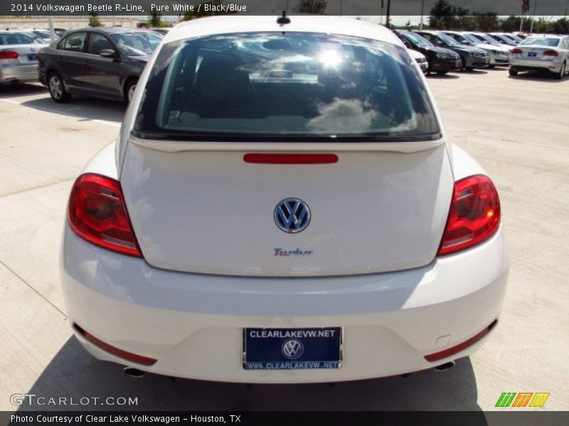 Pure White / Black/Blue 2014 Volkswagen Beetle R-Line