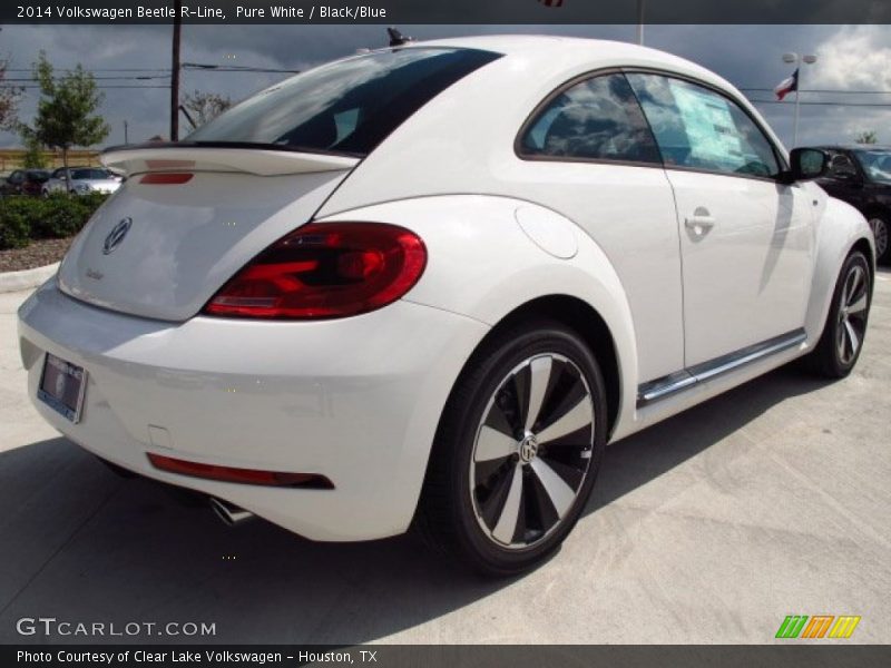 Pure White / Black/Blue 2014 Volkswagen Beetle R-Line