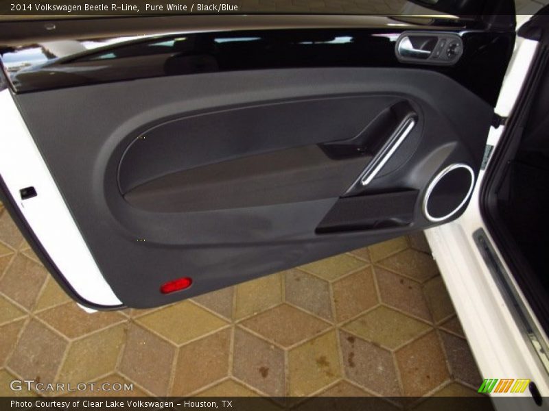 Pure White / Black/Blue 2014 Volkswagen Beetle R-Line