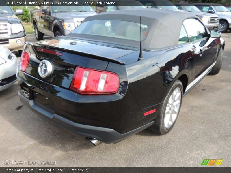 Ebony Black / Stone 2011 Ford Mustang V6 Premium Convertible