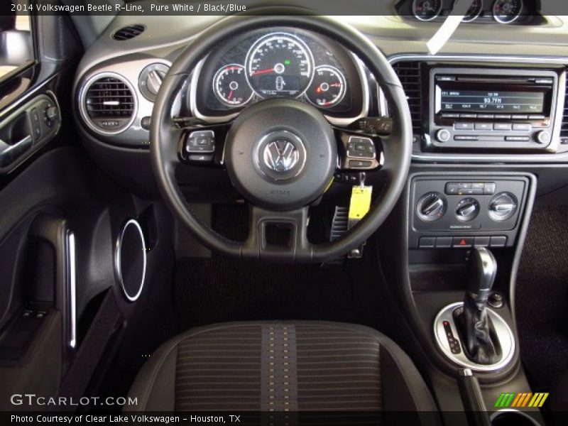 Pure White / Black/Blue 2014 Volkswagen Beetle R-Line