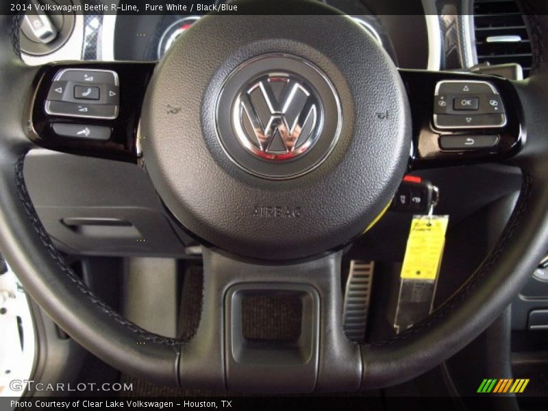 Pure White / Black/Blue 2014 Volkswagen Beetle R-Line
