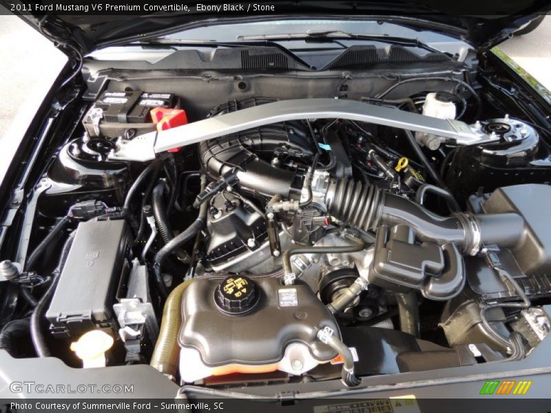 Ebony Black / Stone 2011 Ford Mustang V6 Premium Convertible