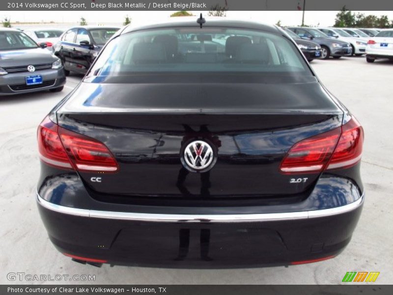 Deep Black Metallic / Desert Beige/Black 2014 Volkswagen CC Sport