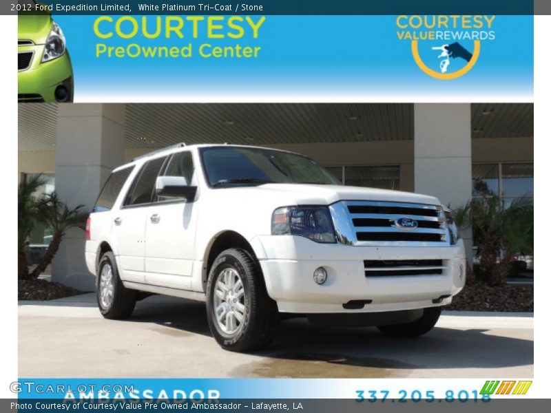 White Platinum Tri-Coat / Stone 2012 Ford Expedition Limited