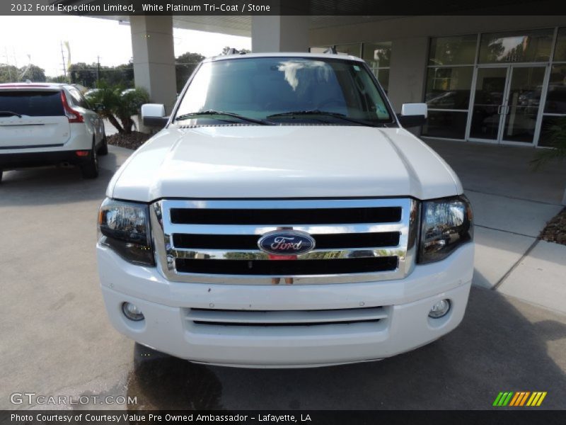White Platinum Tri-Coat / Stone 2012 Ford Expedition Limited
