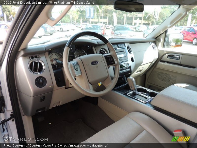 White Platinum Tri-Coat / Stone 2012 Ford Expedition Limited